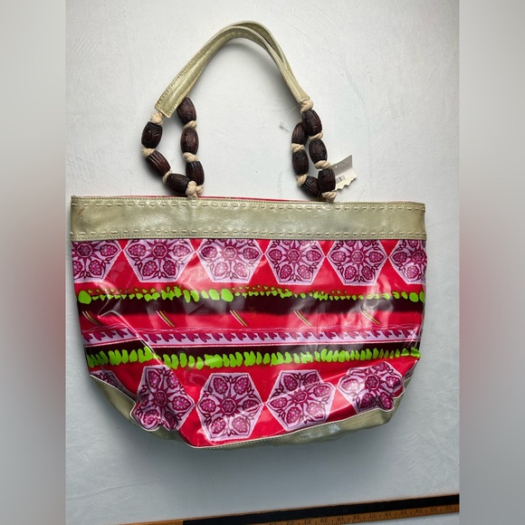 Plenty by Tracy Reese Handbags - Plenty by Tracy Reese Red and Green Geometric Tote